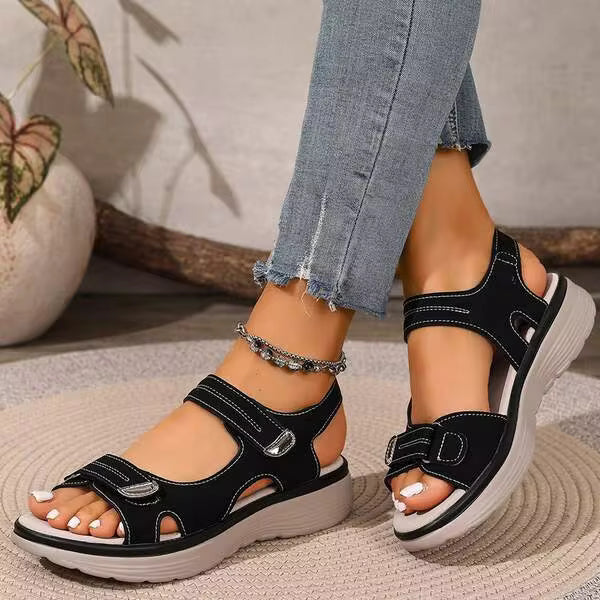 Beach Walking Travel Platform Sandals Womens Comfortable Sandals Slide Sport Sandals Comfy Open Toe Casual Flats Shoes Summer Outdoor
