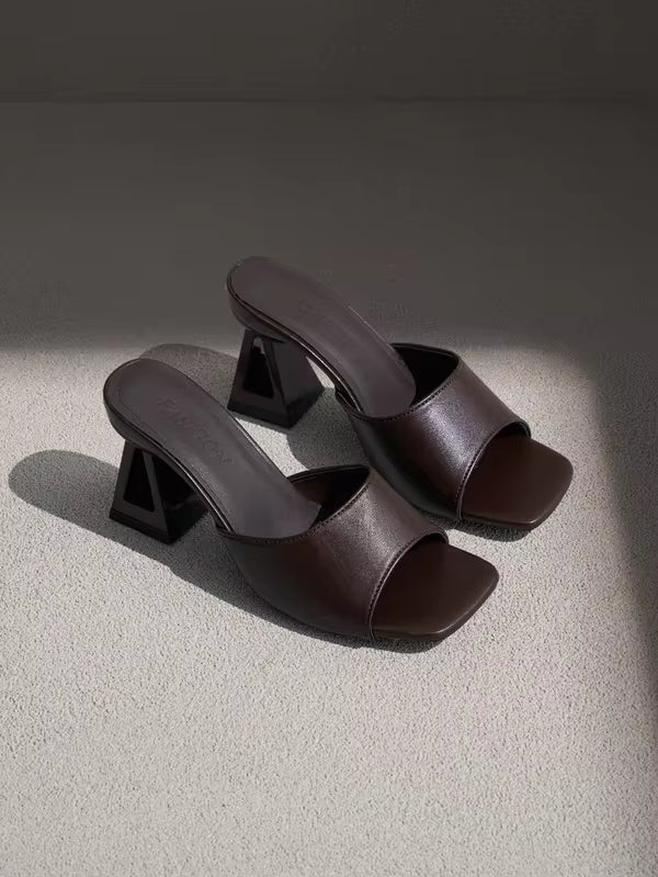 NobleVue 2025 Women's Fashion High-End Square Toe Versatile Elegant Suitable For Dates, Shopping, Valentine's Day, Minimalist Casual High Heel Sandals